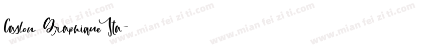 Caslon Graphique Sta字体转换